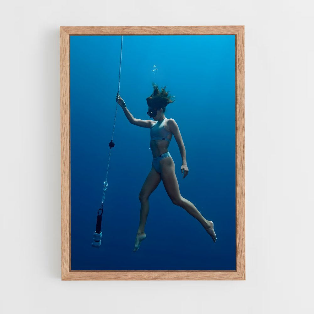 Poster Plongée Équilibrée – affiche Plongée en apnée (vue 4)